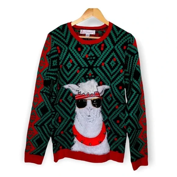 Ugly Christmas Sweater Lama size Small - Picture 3 of 8